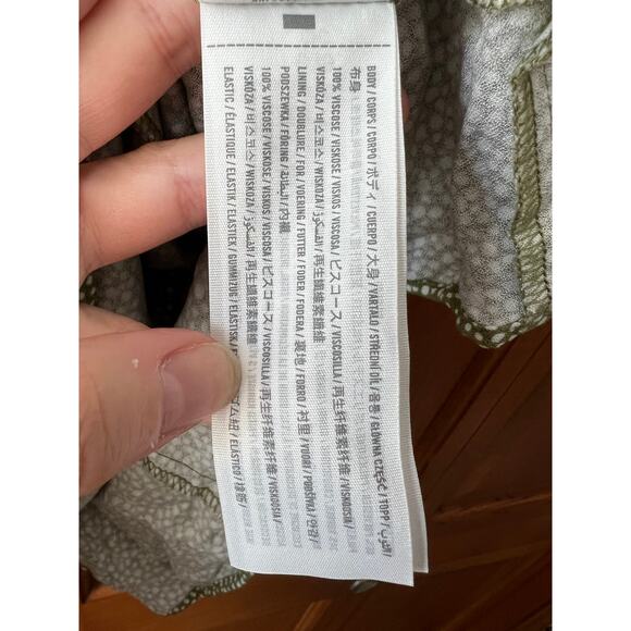 Abercrombie & Fitch Women's Knot Front Mini Dress Polka Dot Green White Size S - Picture 8 of 12